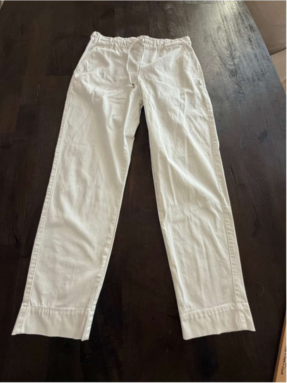 MaxMara White pull on Trousers L elastic waist with pockets